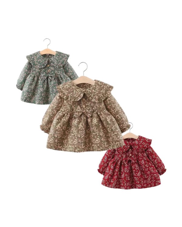 Βρεφικό φόρεμα elehpant floral με vintage γιακά - Image 3