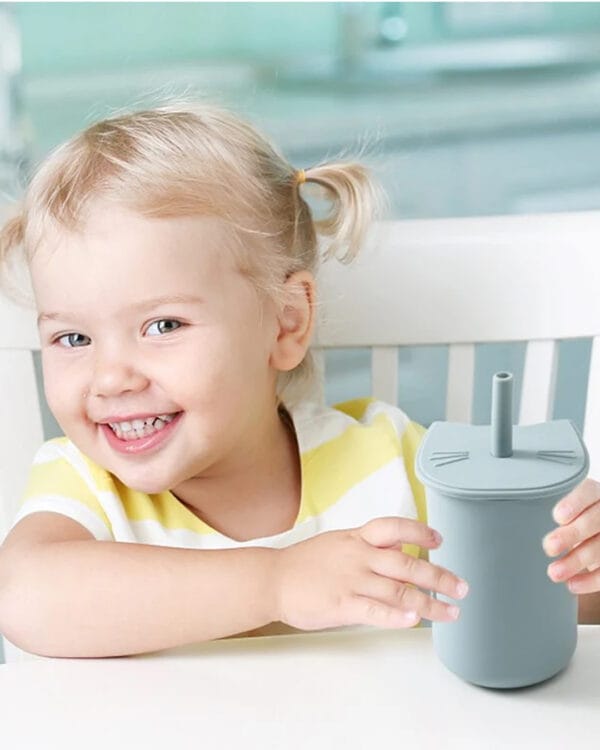 Ποτηράκι Σιλικόνης σιελ Γατούλα 150ml - Image 2