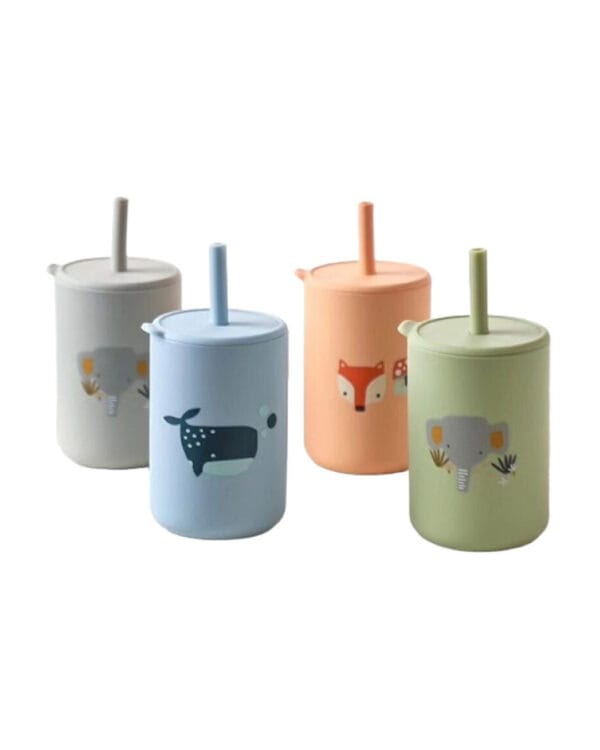 Ποτηράκι Σιλικόνης σιέλ Φάλαινα 160ml - Image 3