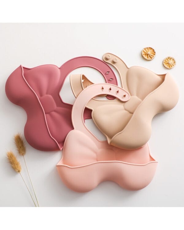 Σαλιάρα σιλικόνης σομόν Φιόγκος - Image 2