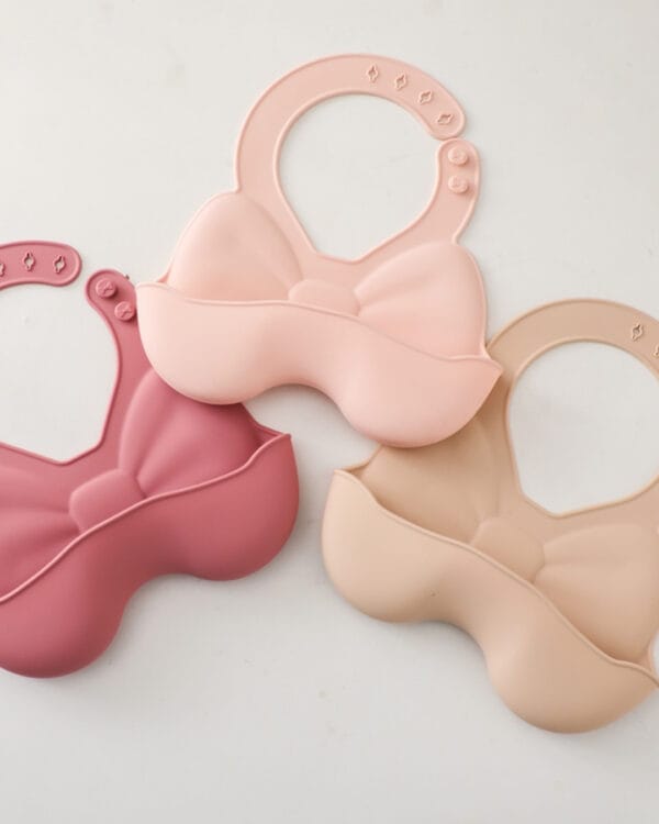 Σαλιάρα σιλικόνης σομόν Φιόγκος - Image 3