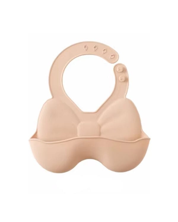 Σαλιάρα σιλικόνης μπεζ Φιόγκος