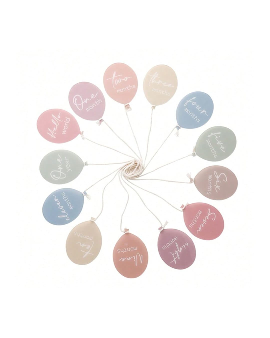 PTZ209201 Κάρτες milestone plexi glass Μπαλόνια (13 τμχ) - Image 1