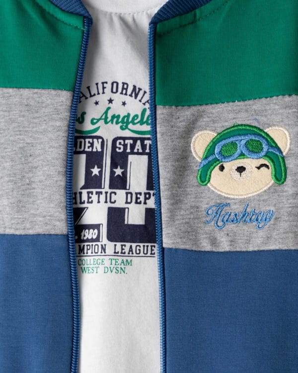 Βρεφικό σετ φόρμας με ζακέτα (3τμχ) - Image 2