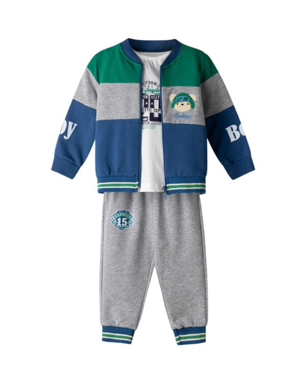 Βρεφικό σετ φόρμας με ζακέτα (3τμχ)