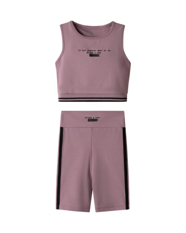 Παιδικό σετ σκούρο λιλά με κολάν biker