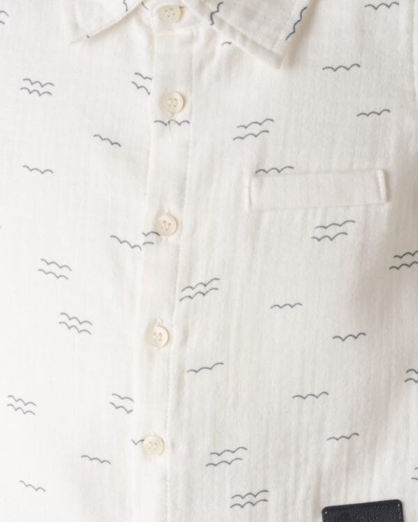 Παιδικό σετ λευκό-μπλε με πουκάμισο - Image 3