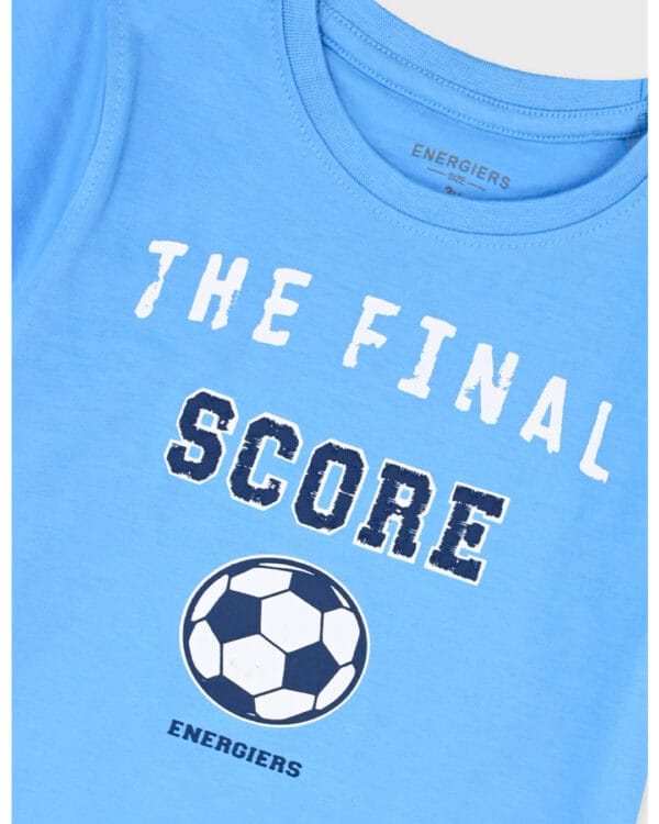 Παιδικό σετ γαλάζιο-μπλε σκούρο Football με σορτς - Image 2