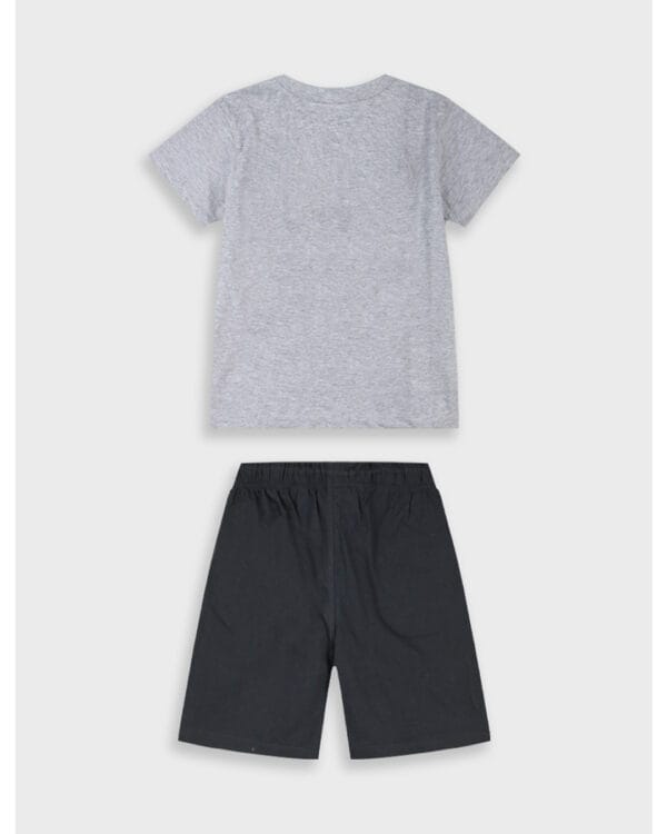 Παιδικό σετ γκρι-μαύρο με σορτς - Image 3