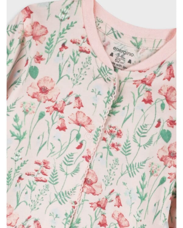 Σετ νεονέννητου σομόν Λουλουδάκια (3 τμχ) - Image 3