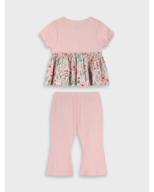 Βρεφικό σετ σομόν Λουλουδάκια - Image 4