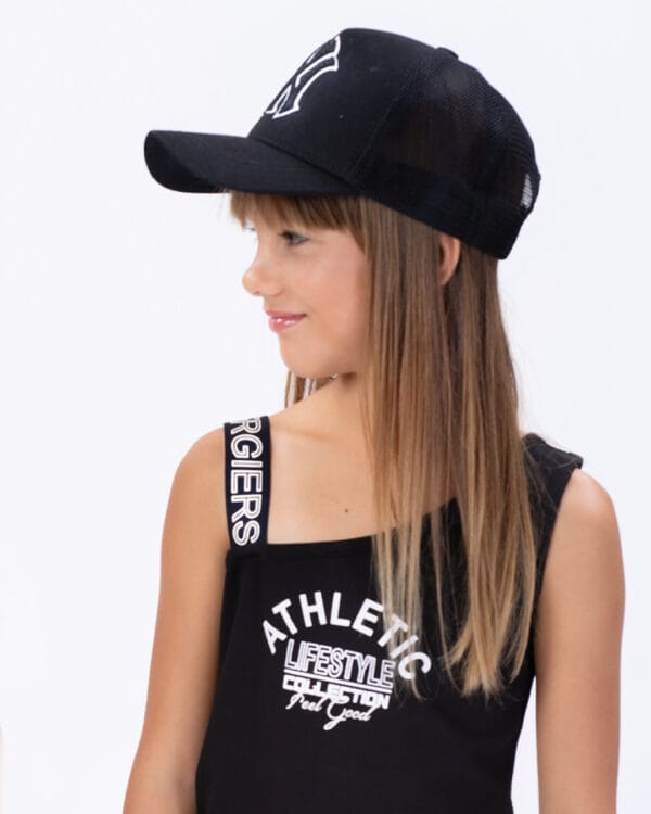 Παιδικό φόρεμα μαύρο Athletic - Image 2