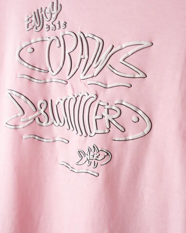 Παιδικό σετ ροζ-μαύρο με κολάν biker - Image 3