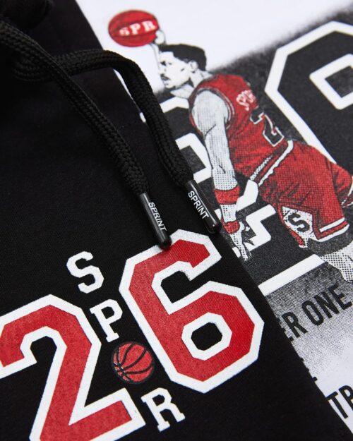 Παιδικό σετ λευκό-μαύρο με σορτς Basket 26 - Image 3