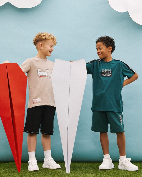 Παιδικό σετ κυπαρισσί με σορτς - Image 3