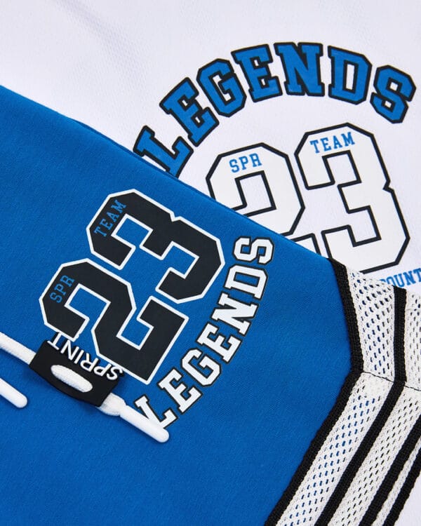 Παιδικό σετ αμάνικο λευκό-μπλε με σορτς Legends - Image 3