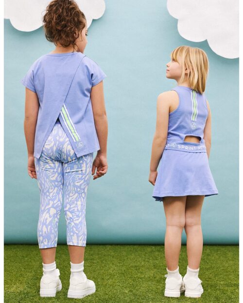 Παιδικό σετ σιελ με capri κολάν και scrunchie Sport - Image 4