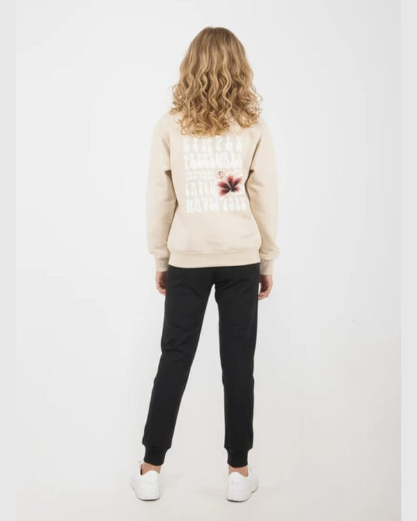 Παιδικό σετ φόρμας αχνούδιαστο μπεζ-μαύρο Simple pleasures - Image 2