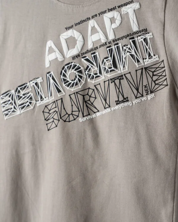 Παιδικό σετ γκρι-μαύρο με σορτς - Image 2