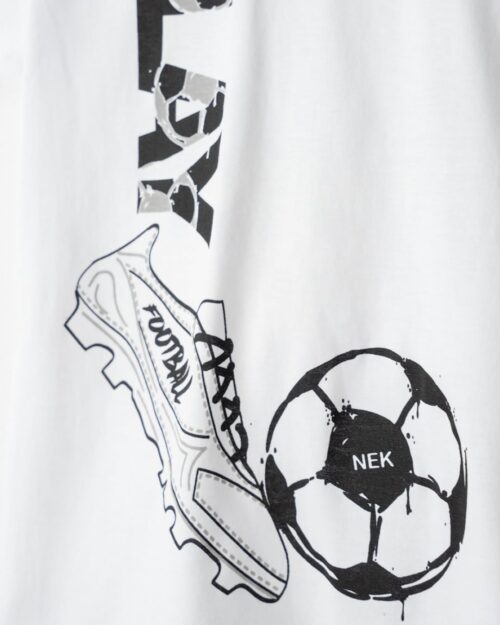 Παιδικό σετ λευκό-μαύρο Football με σορτς - Image 3