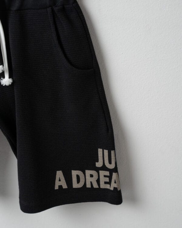 Παιδικό σετ πικέ μαύρο με σορτς - Image 3