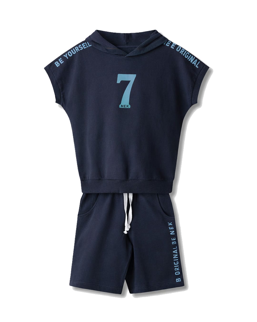 62526-3 Παιδικό σετ μπλε σκούρο με σορτς - Image 1