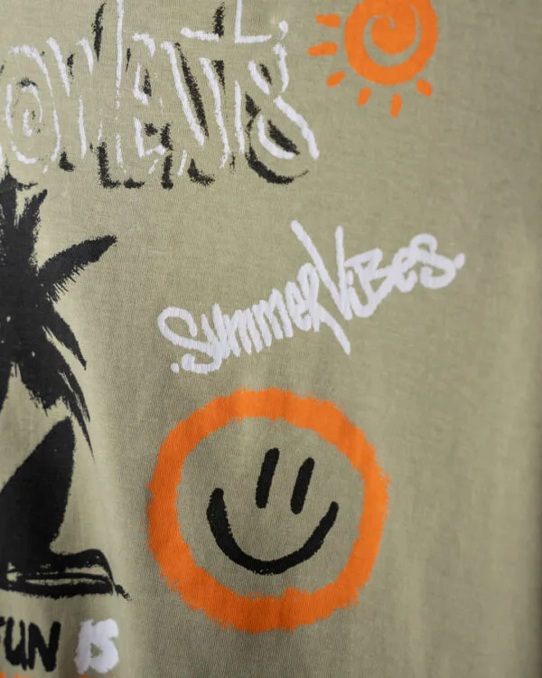 Παιδικό σετ λαδί-μαύρο με σορτς - Image 3