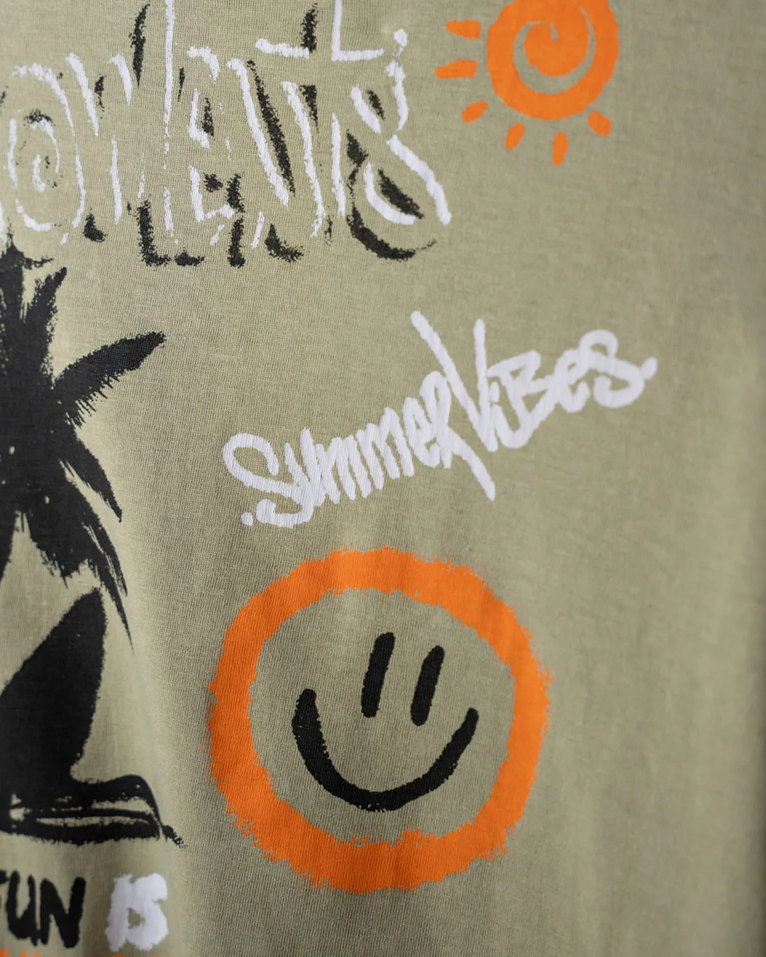 Παιδικό σετ λαδί-μαύρο με σορτς - Image 3