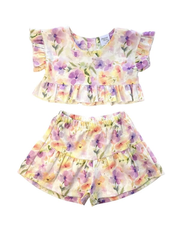 Παιδικό σετ floral με σορτς
