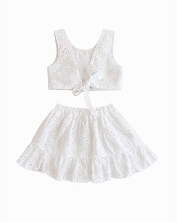 Παιδικό σετ λευκό κιπούρ φούστα - Image 4
