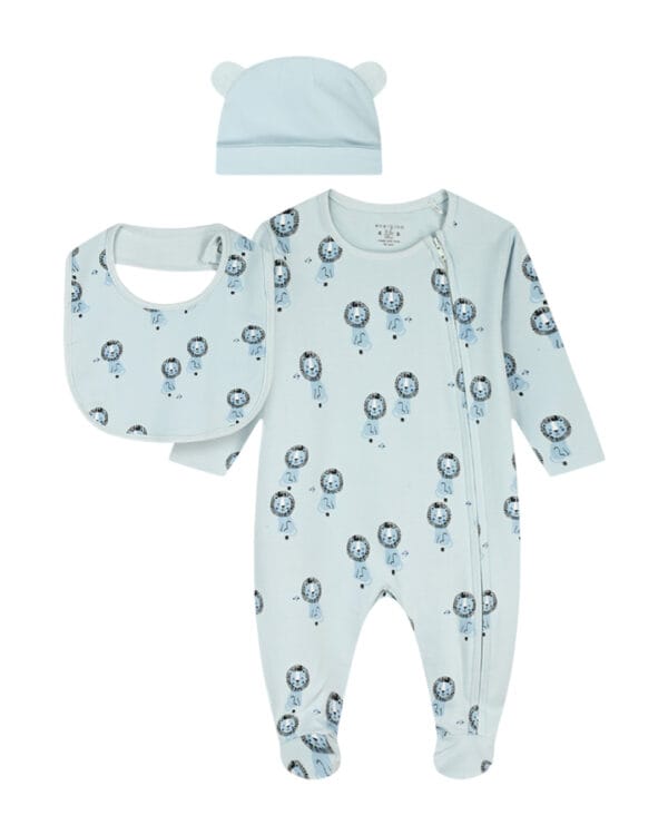 Σετ νεογέννητου γαλάζιο Λιονταράκια (3 τμχ)