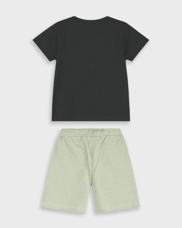 Παιδικό σετ μαύρο-μπεζ με σορτς - Image 3