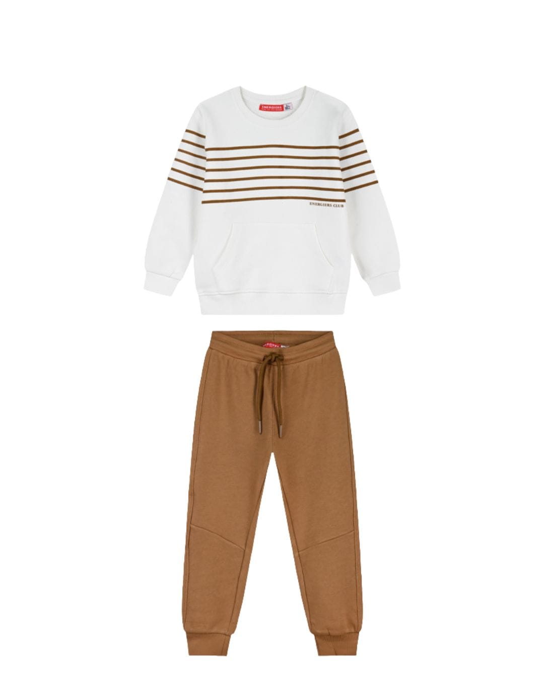 12-226163-0 Παιδικό σετ φόρμας αχνούδιαστο λευκό-καφέ - Image 1