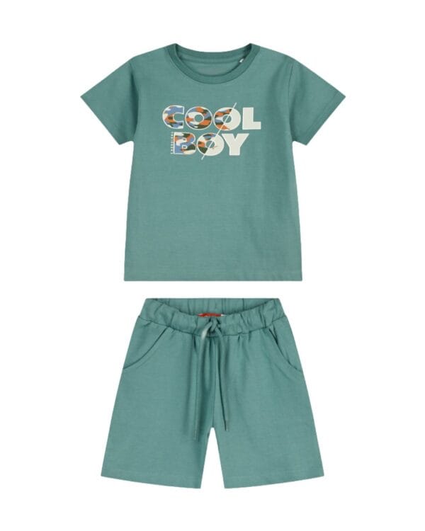 Παιδικό σετ πράσινο με σορτς Cool boy