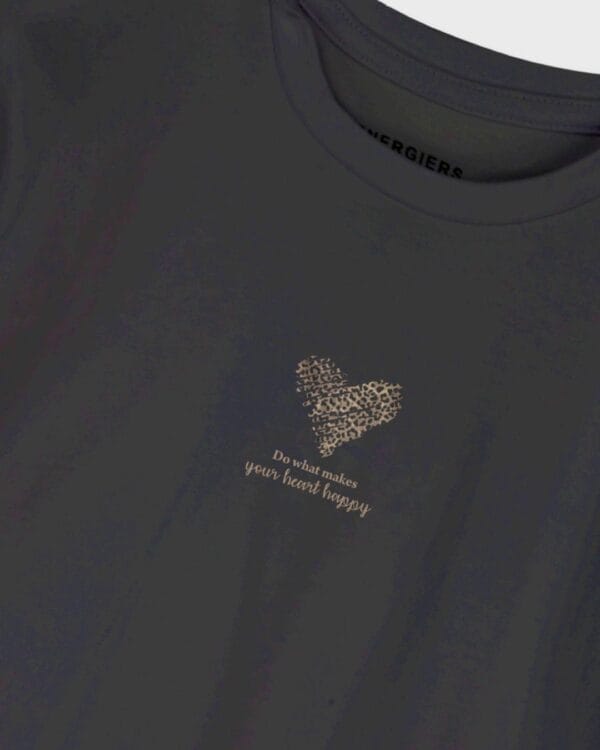 Παιδικό σετ μαύρο-λεοπάρ με κολάν καμπάνα - Image 2