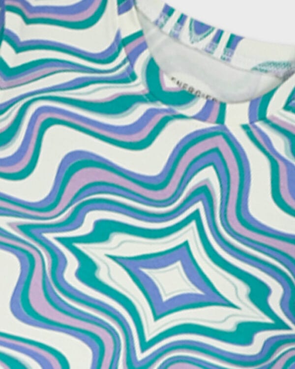 Παιδικό σετ allover emerald με κολάν καμπάνα - Image 3