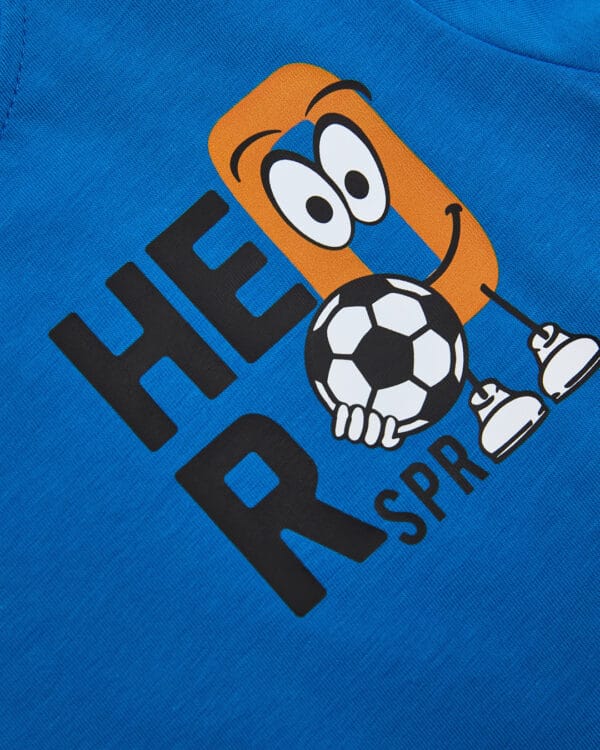 Παιδικό σετ μπλε-γκρι με σορτς Ποδόσφαιρο - Image 4