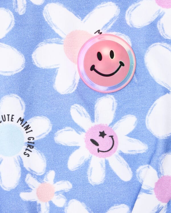 Παιδικό σετ σιέλ froral με σορτς και κορδέλα μαλλιών (με φωτάκι Led) - Image 5