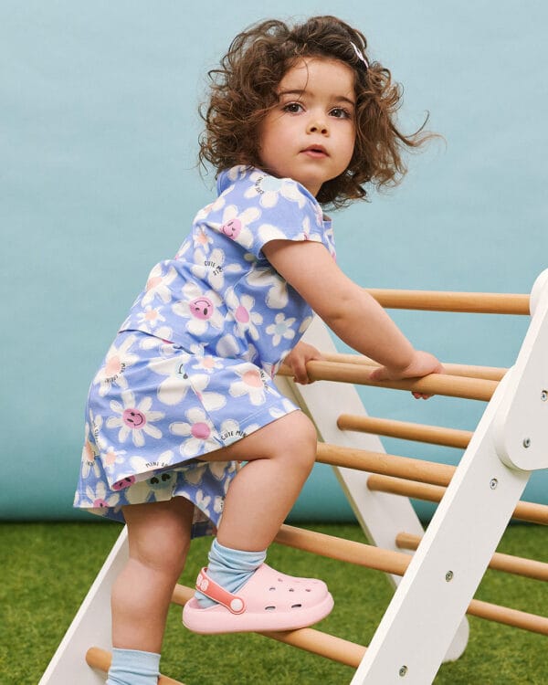 Παιδικό σετ σιέλ froral με σορτς και κορδέλα μαλλιών (με φωτάκι Led) - Image 2