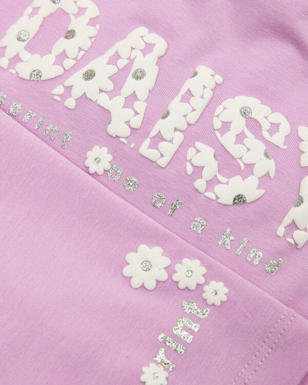 Παιδικό σετ λιλά με κολάν biker Daisy - Image 5