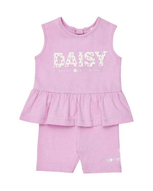 Παιδικό σετ λιλά με κολάν biker Daisy