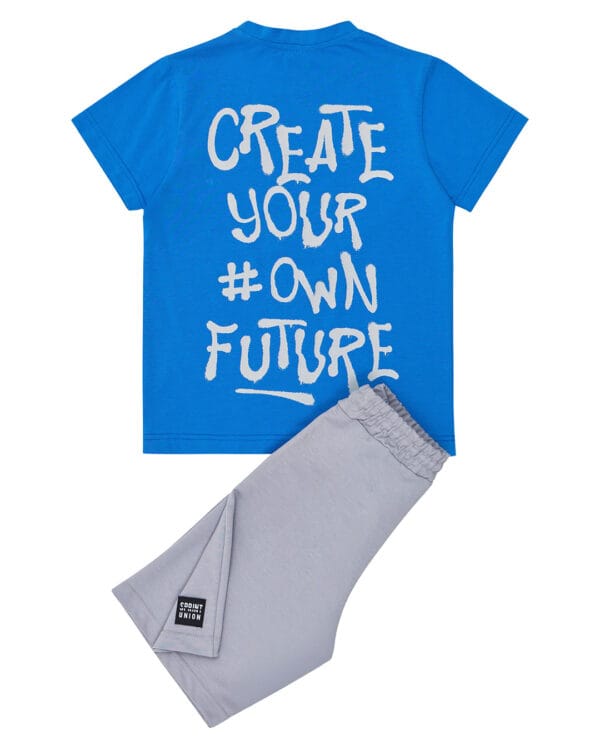 Παιδικό σετ μπλε ρουά-γκρι με σορτς Urban - Image 6