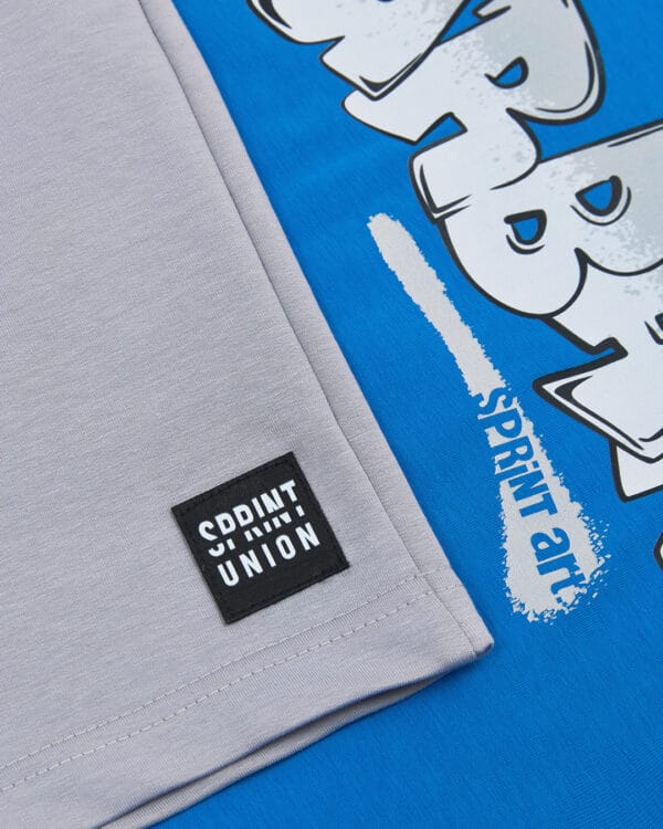 Παιδικό σετ μπλε ρουά-γκρι με σορτς Urban - Image 5