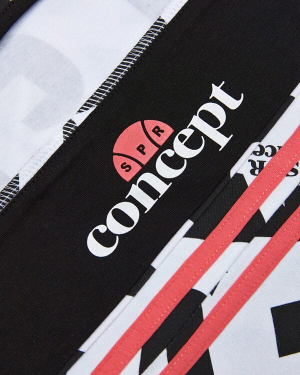 Παιδικό σετ λευκό-μαύρο με σορτς/φούστα και scrunchie - Image 6