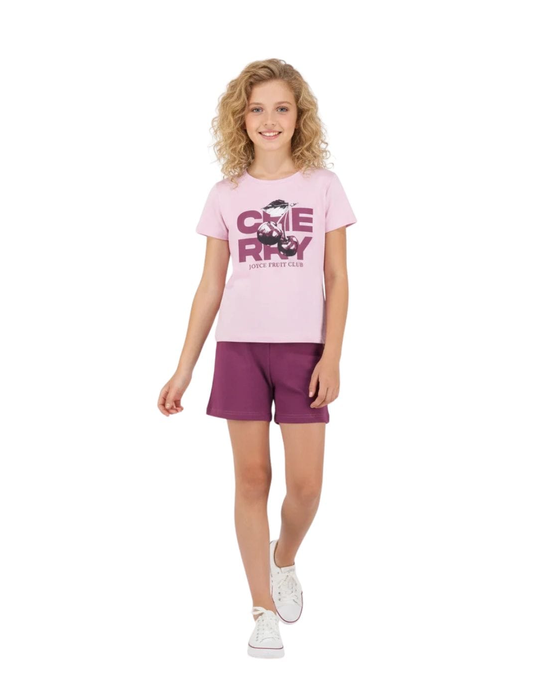 2613146A Παιδικό σετ λιλά-μωβ με σορτς Wet cherry - Image 1