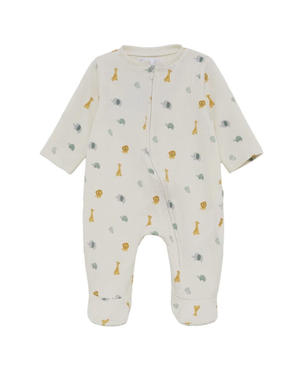 Βρεφικό φορμάκι εκρού Ζωάκια της ζούγκλας