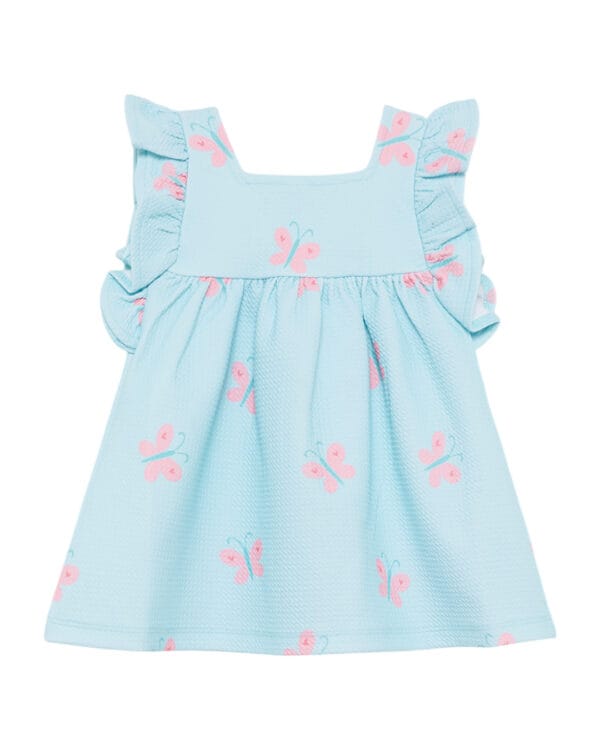 Παιδικό φόρεμα aqua με πεταλούδες