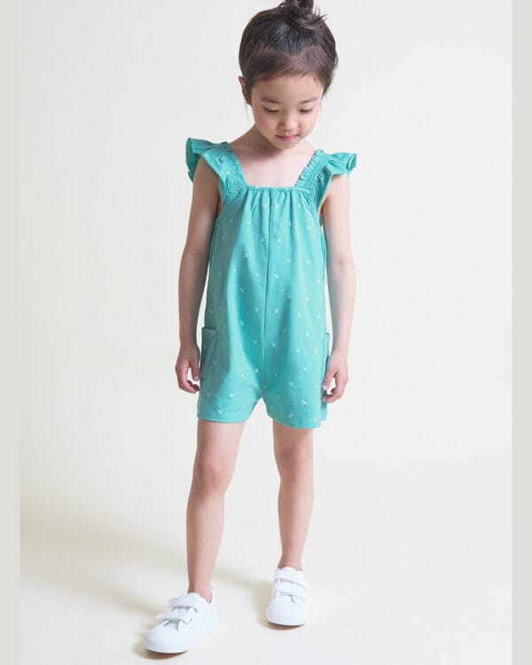 Παιδική ολόσωμη φόρμα βεραμάν με καρδούλες - Image 2