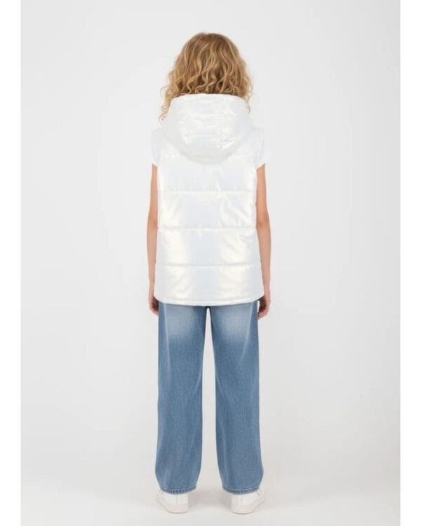 Παιδικό γιλέκο λευκό ιριδίζον - Image 2