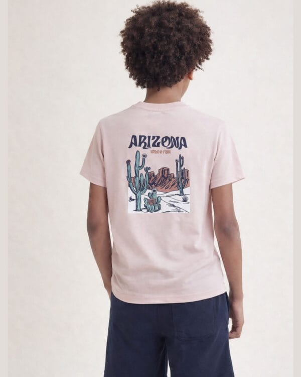 Παιδικό σετ ροζ-μπλε σκούρο με σορτς - Image 2